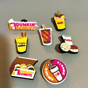 NEW 7 Dunkin Donuts Croc Charms Set
